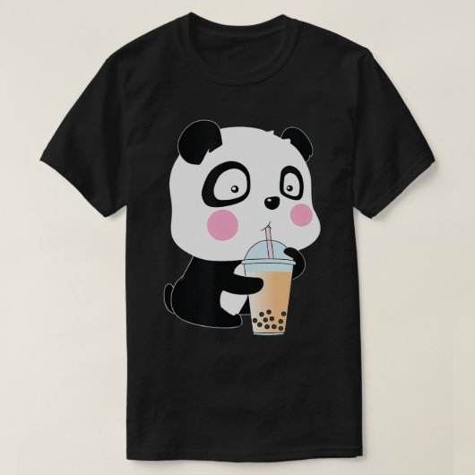 Bubble Tea Panda Funny Boba T-Shirt (Design vorne)