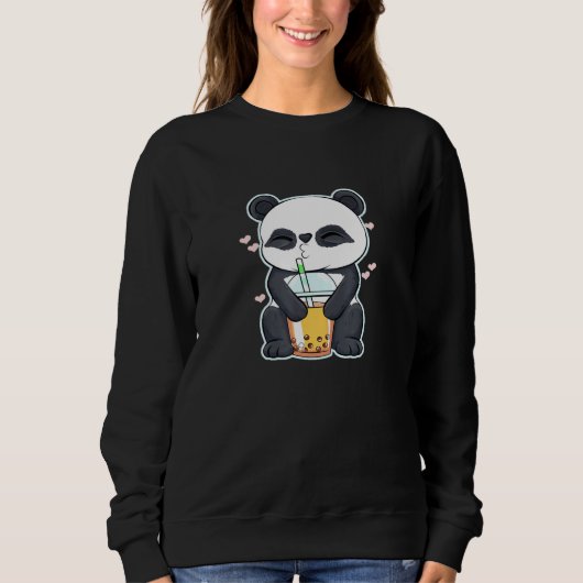 Bubble Tea Panda Sweatshirt (Vorderseite)