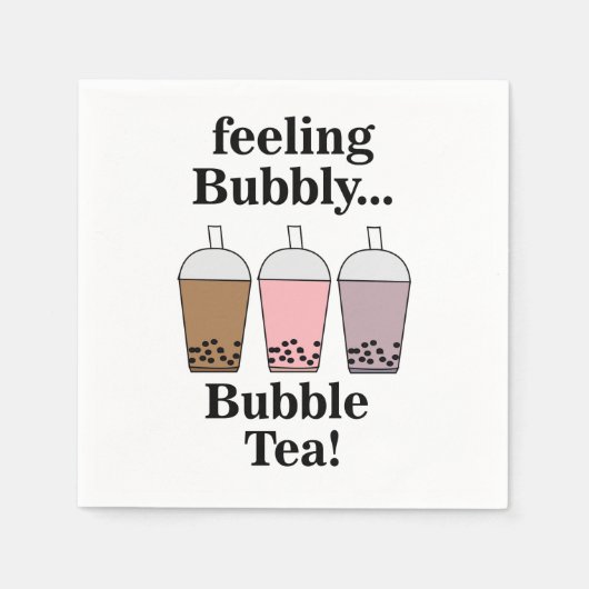 Bubble Tea Party Serviette (Vorderseite)