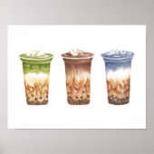 Bubble Tea - Set von drei Poster (Vorne)