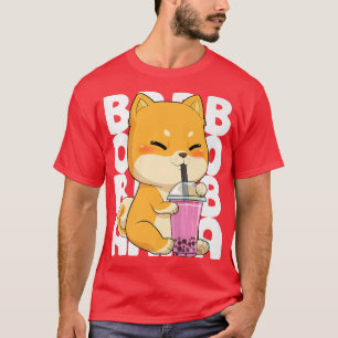 Bubble Tea Shiba Inu Boba Kawaii Japanischer Anime T-Shirt