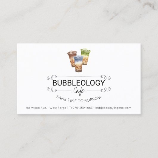 Bubble Tea Shop Treuekarte (Vorderseite)