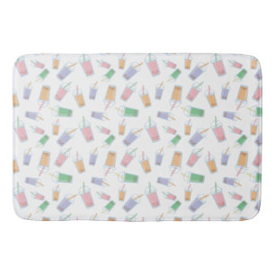Bubble Tea Süßes Boba-Muster Pastell Kawaii Badematte