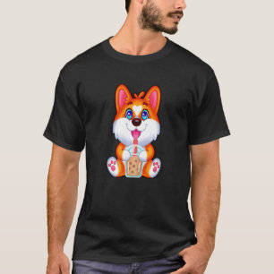 Bubble Tea Trinker Corgi Tapioca Perlen Milch Corg T-Shirt