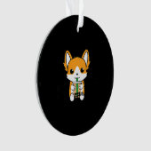 Bubble Tee Boba Corgi Premium Ornament (Vorderseite)