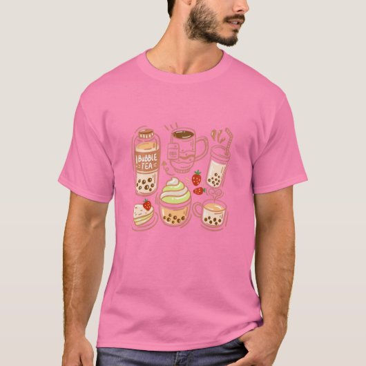 Bubble Tee Boba Erdbeere Milch Kawaii Niedlich Vap (Vorderseite)