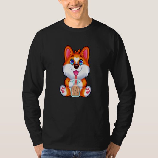 Bubble Tee Drinker Corgi Tapioca Pearl Milk Corgie (Vorderseite)