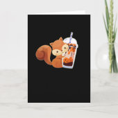 Bubble Tee Eichhörnchen Karte (Vorderseite)