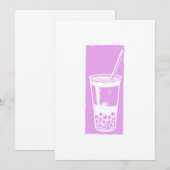 Bubble Tee Einladung (Vorne/Hinten)