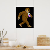 Bubble Tee Geschenk Kinder Bigfoot Boba Tea Blase Poster (Küche)