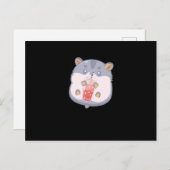 Bubble Tee Hamster Postkarte (Vorne/Hinten)