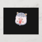 Bubble Tee Hamster Postkarte (Vorderseite)