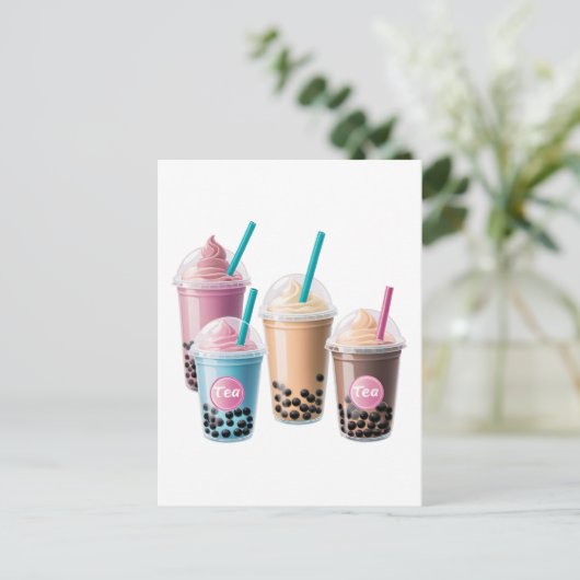 Bubble Tee Kit, Postkreuzung Postkarte (Stehend Vorderseite)