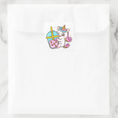 Bubble Tee Loving Unicorn Aufkleber (Tasche)