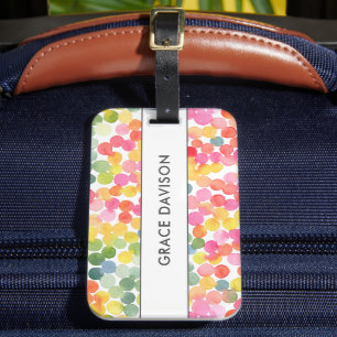 Bubble Tee Regenbogen Rosa Orange Green Gepäckanhänger