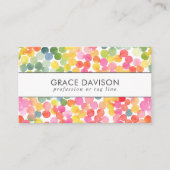 Bubble Tee Regenbogen Rosa Orange Green Visitenkarte (Vorderseite)