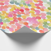 Bubble Tee Regenbogen Rosa Orange Grün Niedlich Geschenkpapier (Ecke)