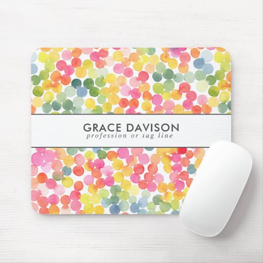 Bubble Tee Regenbogen Rosa Orange Grün Niedlich Mousepad (Mit Mouse)