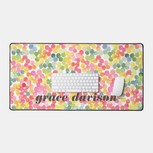 Bubble Tee Regenbogen Rosa Orange Niedliches Monog Schreibtischunterlage (Tastatur & Maus)