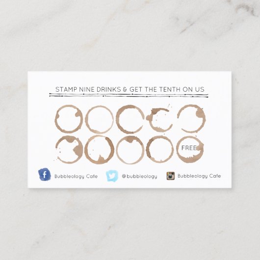Bubble Tee Shop Treuekarte (Rückseite)