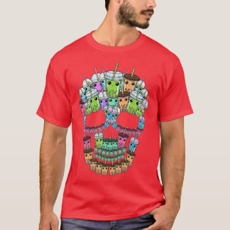 Bubble Tee Skull Shirt Männer Boba Teft Geschenk F