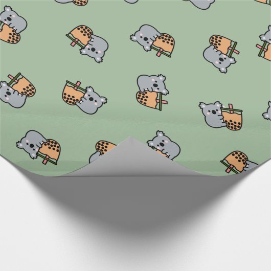 Bubble Tee und Koala Bear Geschenkpapier (Ecke)