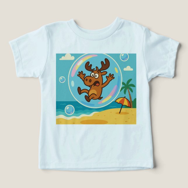 Bubble Trouble – Silly Summer Tee for Kids (Design Vorderseite)