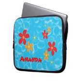 Bubble und Daisy Design Laptopschutzhülle (Vorderseite Links)