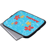 Bubble und Daisy Design Laptopschutzhülle (Vorne Knopf)