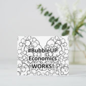 Bubble Up Economics Funktioniert Postkarte (Stehend Vorderseite)