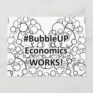 Bubble Up Economics Funktioniert Postkarte