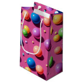 "Bubble Up the Fun": Eine Tasche aus Bliss Kleine Geschenktüte (Rückseite Schrägansicht)