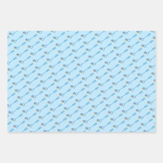 Bubble Wand Iridescent Rainbow Soap Blasen Geschenkpapier Set (Vorderseite 3)