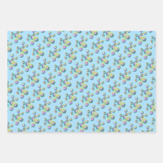 Bubble Wand Iridescent Rainbow Soap Blasen Geschenkpapier Set (Vorderseite 2)