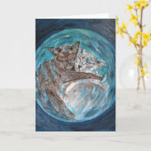 Bubblecats im Cyberspace Karte (Gelbe Blume)