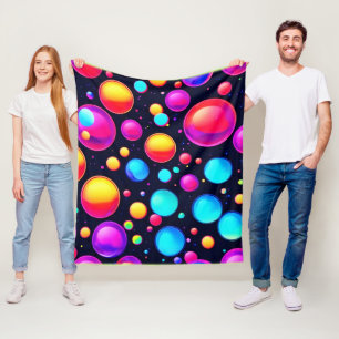 Bubbled Bliss Kunst Fleecedecke