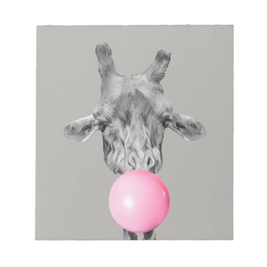 bubblegiraffe notizblock (Vorderseite)
