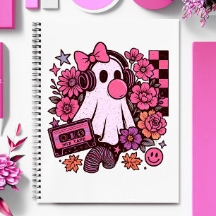 Bubblegum ästhetisches Retro Ghost Girl Halloween Notizblock