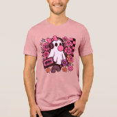 Bubblegum ästhetisches Retro Ghost Girl Halloween Tri-Blend Shirt (Vorderseite)