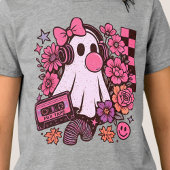 Bubblegum ästhetisches Retro Ghost Girl Halloween Tri-Blend Shirt