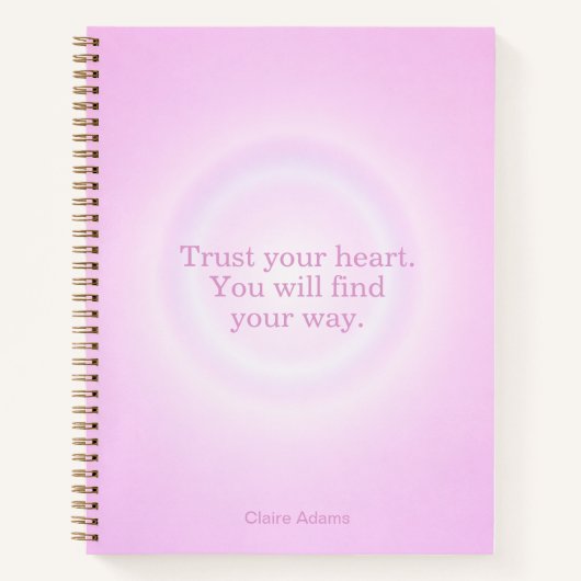 Bubblegum Aura Message Notebook Notizblock (Vorderseite)