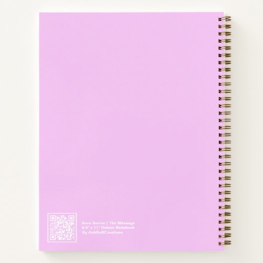 Bubblegum Aura Message Notebook Notizblock (Rückseite)