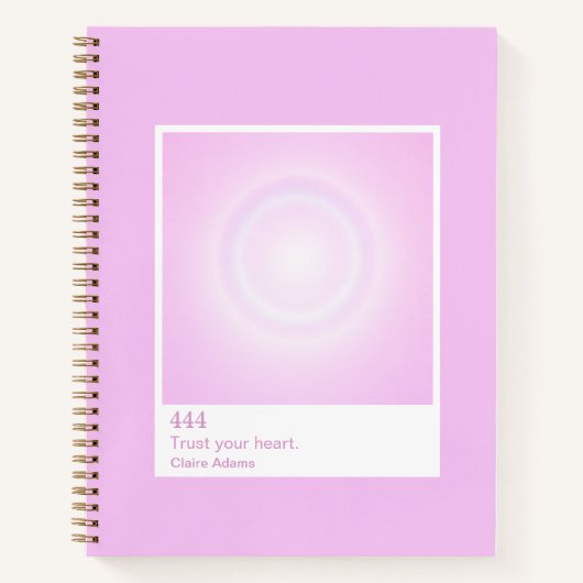 Bubblegum Aura Swatch Engel Zahl Notizbuch (Vorderseite)
