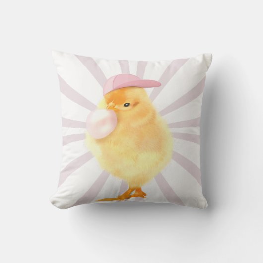 Bubblegum Baby Chick Kissen (Vorderseite)