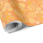 Bubblegum-Blasen überall in Orange Geschenkpapier (Rolleneckpunkt)