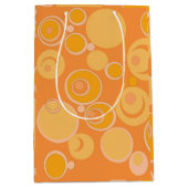 Bubblegum-Blasen überall in Orange Mittlere Geschenktüte (Vorderseite)