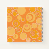 Bubblegum-Blasen überall in Orange Notizblock (Rückseite)