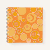 Bubblegum-Blasen überall in Orange Notizblock (Vorderseite)