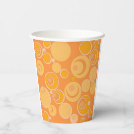 Bubblegum-Blasen überall in Orange Pappbecher