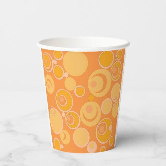 Bubblegum-Blasen überall in Orange Pappbecher (Rückseite)